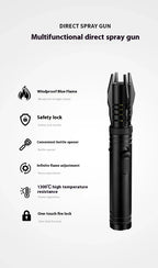 Gas Lighter Kitchen Cooking Powerful Metal Windproof Torch Flame Jet Barbecue Smoking Accessories Cigar Lighters Men's Gift